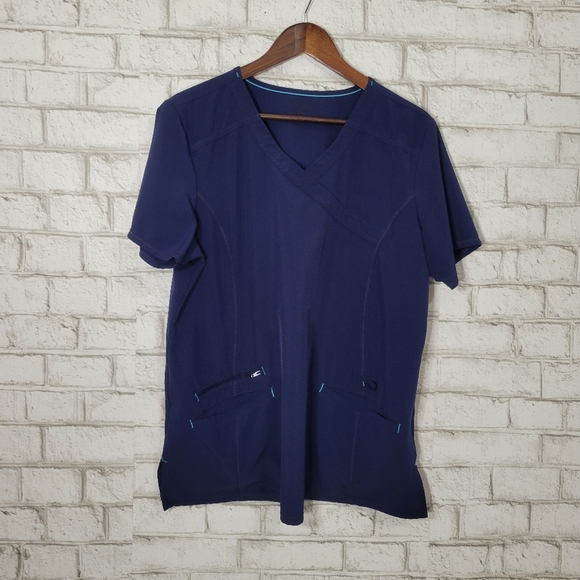 Scrubstar Tops Scrubstar Navy Scrub Top Poshmark